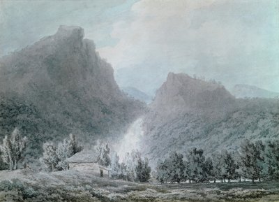 Wodospady Lodore (wc na papierze) autorstwa John Robert Cozens