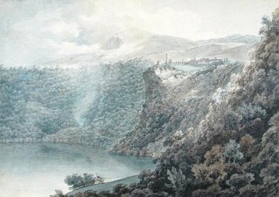 Jezioro i miasto Nemi autorstwa John Robert Cozens