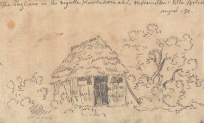 Pagliaro na plantacji Myrtle w willi Sir Williama Hamiltona w Portici autorstwa John Robert Cozens
