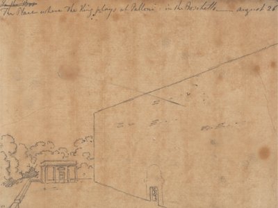 Miejsce, w którym król gra u Palloniego autorstwa John Robert Cozens
