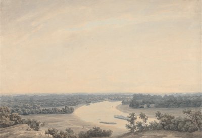 Tamiza z Richmond Hill patrząc na południowy zachód autorstwa John Robert Cozens