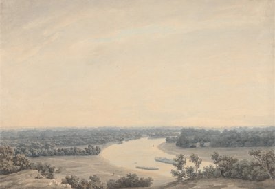 Tamiza z Richmond Hill patrząc na południowy zachód autorstwa John Robert Cozens