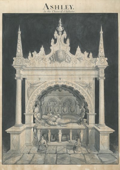 Ashley Church - Ashley Tomb : rysunek piórkiem i praniem, bd [?XIX w.] (rysunek) autorstwa John Robert Fernyhough