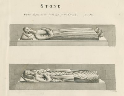 Kościół Kamienny - Groby: rysunek w sepii, nd [XIX w.] (rysunek) autorstwa John Robert Fernyhough