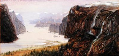 Aardals Sogne Fjord, Norwegia, poranek wczesnym latem autorstwa John Robert Mather