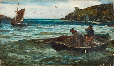Rybacy (olej na płótnie) autorstwa John Robertson Reid