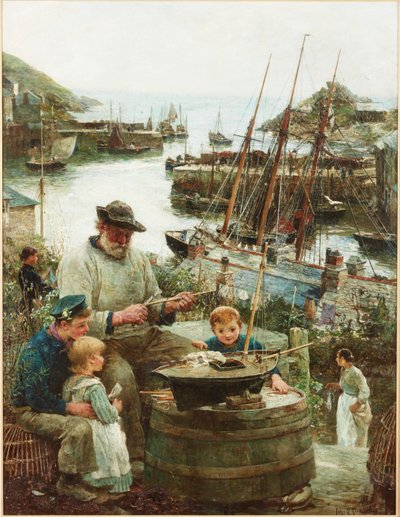 Modelarz statków z portem, 1908 autorstwa John Robertson Reid