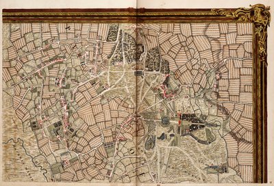 Mapa Hackney, Waltham i Wanstead autorstwa John Rocque