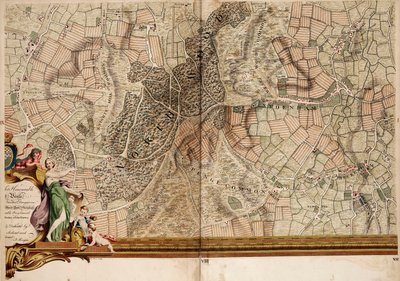 Mapa Streatham, Croydon i Sydenham autorstwa John Rocque