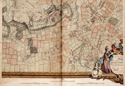 Mapa Wimbledon i Tooting autorstwa John Rocque