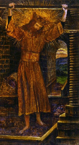 The Wine Press, c.1860 (akwarela, gwasz i złota farba na papierze) autorstwa John Roddam Spencer Stanhope