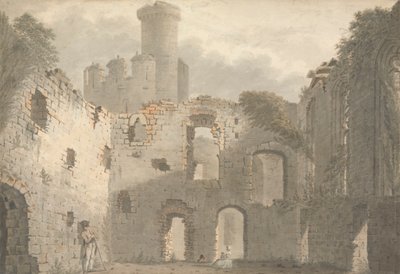 Zamek Conway, widok wnętrza autorstwa John Roe of Warwick