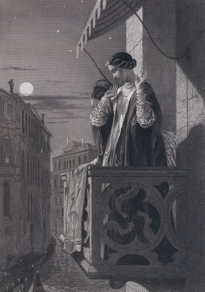 Alvisi Sanuto i córka ambasadora (grafika) autorstwa John Rogers (after) Herbert
