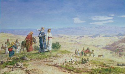 Poza Jerozolimą, 1878 (olej na płótnie na płycie) autorstwa John Rogers Herbert