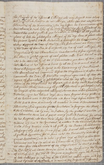 List od Johna Rowa, studenta w St Andrews, do jego wuja, 1691 autorstwa John Row