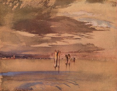 Szary poranek w pobliżu Wenecji, XIX wiek autorstwa John Ruskin