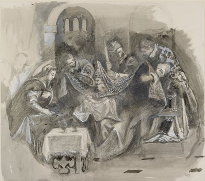 Rysunek obrzezania Tintoretta w Scuola Grande di San Rocco, sierpień 1869 autorstwa John Ruskin