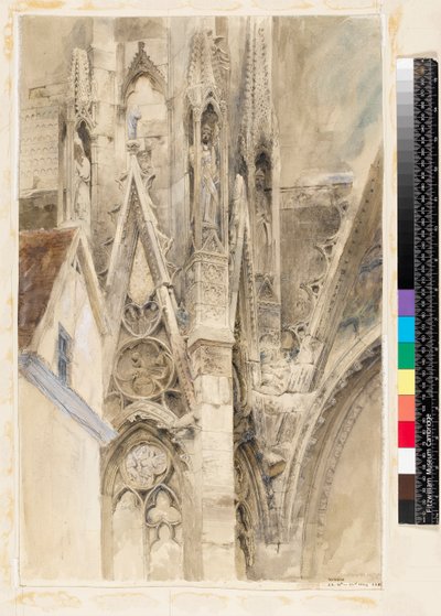 Wejście do południowego transeptu katedry w Rouen, 1854 autorstwa John Ruskin