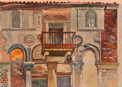Fondaco De Turchi, Wenecja, ok. 1853 r. autorstwa John Ruskin