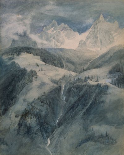 Kaskada szaleństwa, Chamonix autorstwa John Ruskin