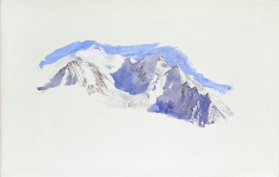 Mont Blanc z Saint-Martin-sur-Arve, październik 1874 autorstwa John Ruskin