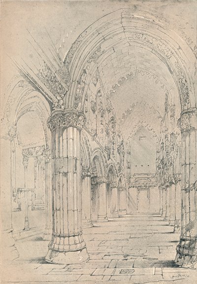Kaplica Roslin, 1838 autorstwa John Ruskin