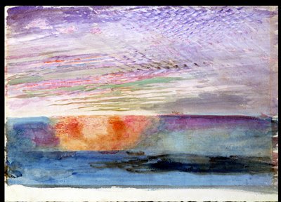 Zachód słońca na Herne Hill przez dym Londynu, 1876 autorstwa John Ruskin