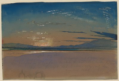 Zachód słońca nad górami autorstwa John Ruskin