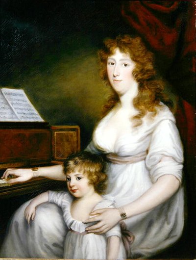 Portret damy z dzieckiem autorstwa John Russell