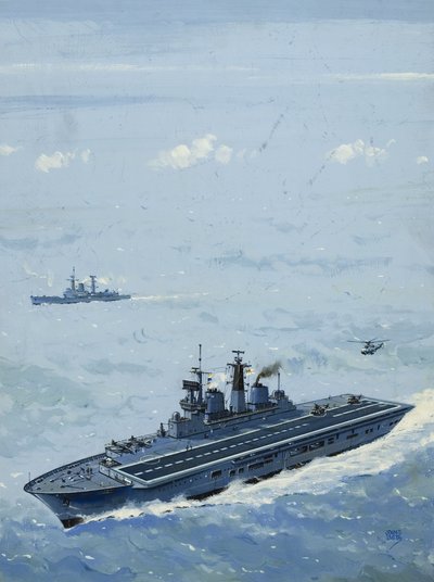 HMS Invincible (gwasz na papierze) autorstwa John S. Smith