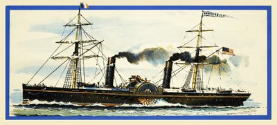 Amerykański parowiec wiosłowy Vanderbilt autorstwa John S. Smith