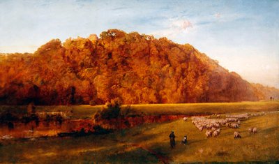 Zamek Dynevor autorstwa John Samuel Raven