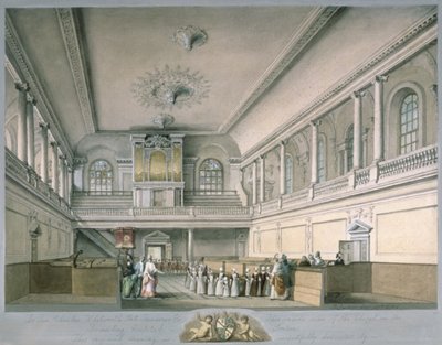 Kaplica Szpitala Fundatorów patrząca na zachód, 1773 autorstwa John Sanders