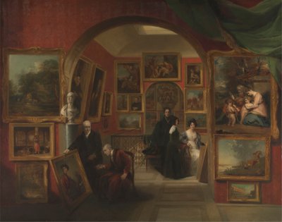 Wnętrze Galerii Instytucji Brytyjskiej autorstwa John Scarlett Davis