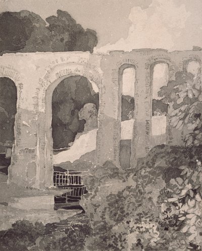 Akwedukt Telforda, ok. 1800 r. Artyści: John Sell Cotman, Thomas Telford. autorstwa John Sell Cotman, Thomas Telford