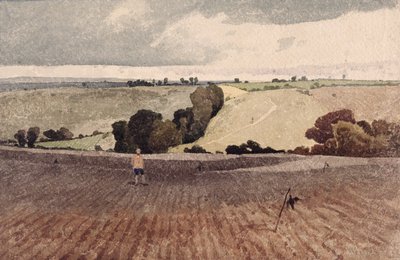 Zaorane pole, ok. 1808 (ołówek i akwarela na papierze) autorstwa John Sell Cotman