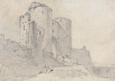 Zamek Beeston, Cheshire: wejście do zamku autorstwa John Sell Cotman
