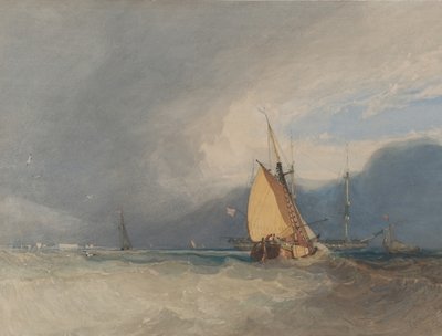 Łodzie u wybrzeży, Storm Approaching, 1830. autorstwa John Sell Cotman