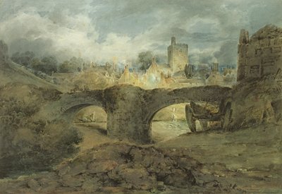 Brecknock, ok. 1801 (wc z gumą arabską na papierze) autorstwa John Sell Cotman