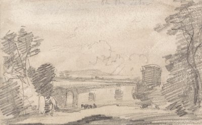 Most i ruina według Richarda Wilsona; Nad Tybrem autorstwa John Sell Cotman