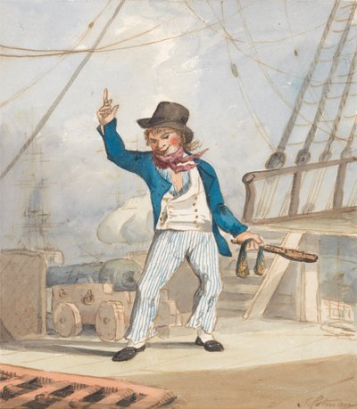Karykatura marynarza (jeden z zestawu trzech) autorstwa John Sell Cotman