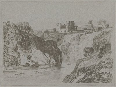 Zamek Nad Skalistym Wąwozem autorstwa John Sell Cotman