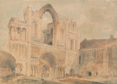 Castle Acre Priory, Norfolk, front zachodni autorstwa John Sell Cotman