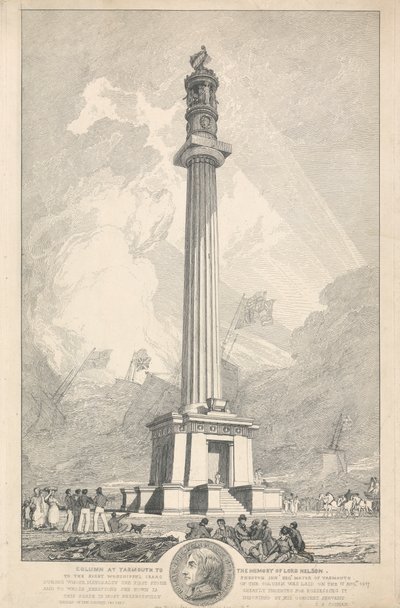 Kolumna w Yarmouth ku pamięci Lorda Nelsona autorstwa John Sell Cotman