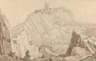 Domfront, patrząc na południowy wschód autorstwa John Sell Cotman