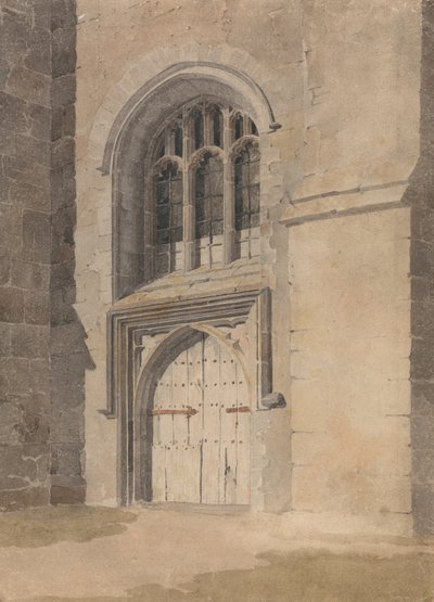 Drzwi i okno kościoła autorstwa John Sell Cotman