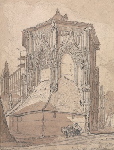 East End Saint Jacques w Dieppe w Normandii autorstwa John Sell Cotman