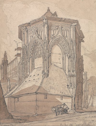 Wschodni kraniec Saint Jacques w Dieppe, Normandia autorstwa John Sell Cotman