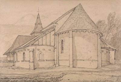 East End of the Abbey Church of St. Paul w Rouen w Normandii autorstwa John Sell Cotman