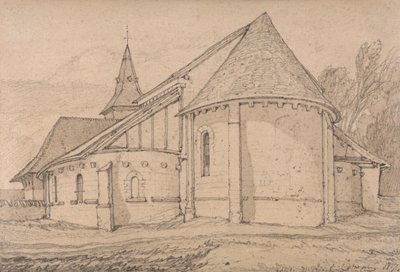 Wschodnia część kościoła opactwa św. Pawła w Rouen, Normandia autorstwa John Sell Cotman